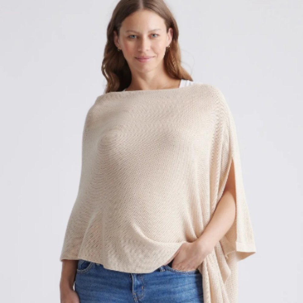 Lightweight Cotton Cashmere Nursing Shawl